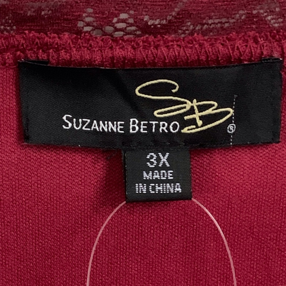 Suzanne Betro V-Neck Dress Blouse.  Size 3X - Picture 9 of 10